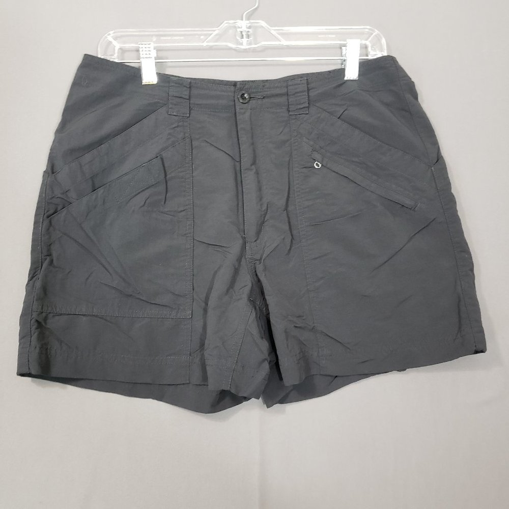 Royal Robbins Backcountry 5" Shorts Womens Size 10 Black Nylon Hiking Outdoor